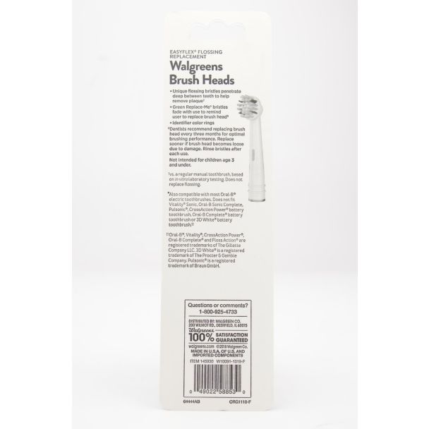 Walgreens Easy Flex Flossing Replacement Brush Heads 5 Brush Heads
