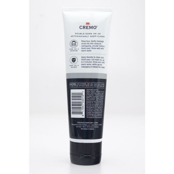 Cremo Detoxifying 2-in-1 Scrub & Mask Charcoal 4 fl oz