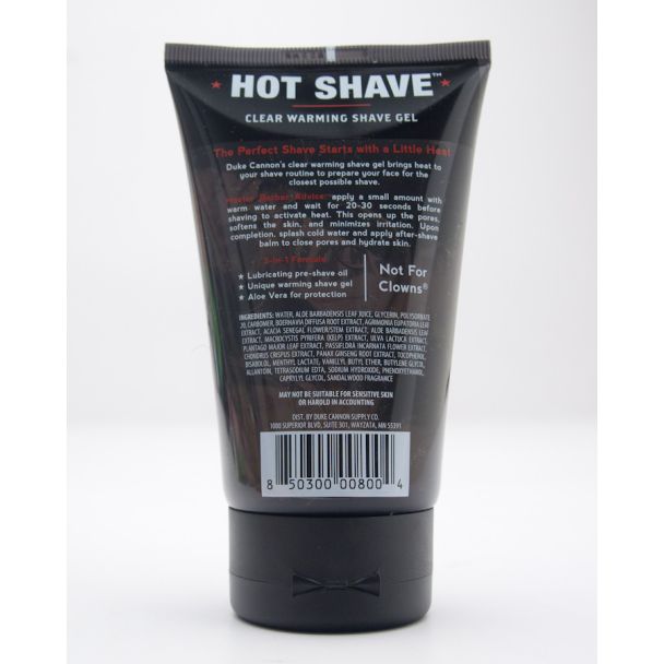 Duke Cannon Supply Co. Hot Shave Clear Warming Shave Gel 4.5 fl oz