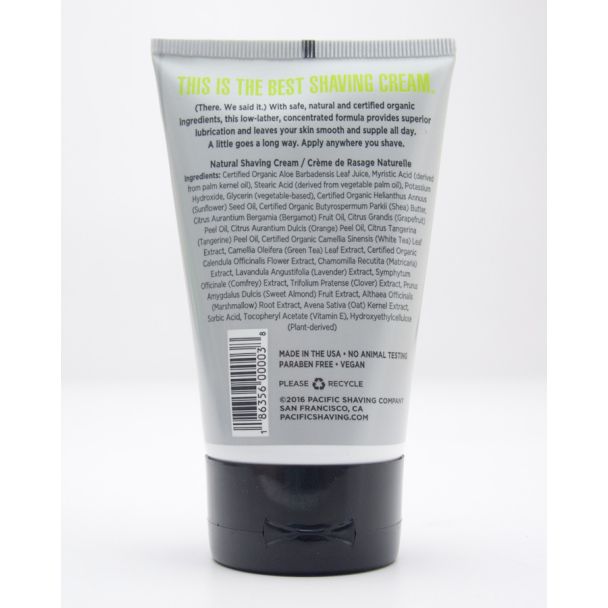 Pacific Shave Co. Natural Shaving Cream 3.4 oz