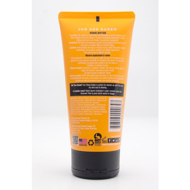 Van Der Hagen Shave Butter Ultra-Moisturizing Blend net wt 6 oz (170 g)