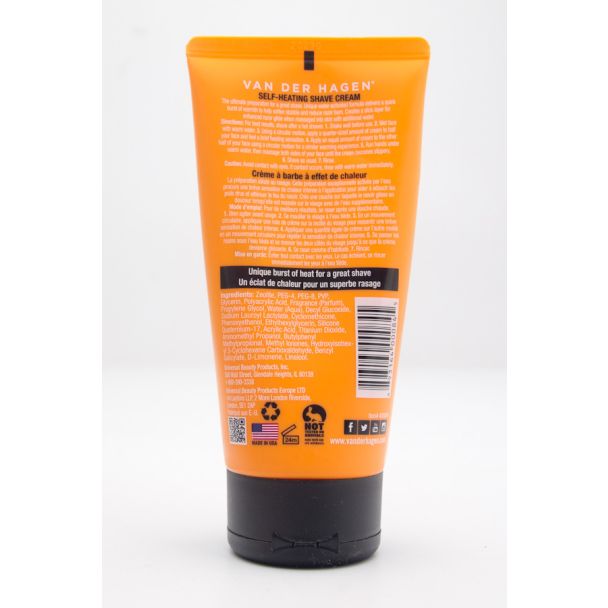 Van Der Hagen Self Heating Shave Cream net wt 6 oz (170 g)