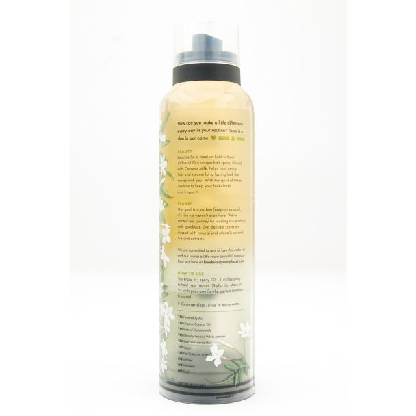 Love Beauty and Planet Coconut Milk & White Jasmine Hair Spray 3 Medium Hold & Volume net wt 6.8 oz