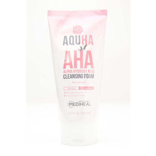 Mediheal Aquha Rose AHA Alph Hydroxy Acid Cleansing Foam 4.7 fl oz