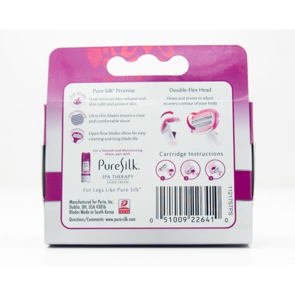 Pure Silk Spa Therapy Contour 6 Double-Flex Head Cartridges 4 Count