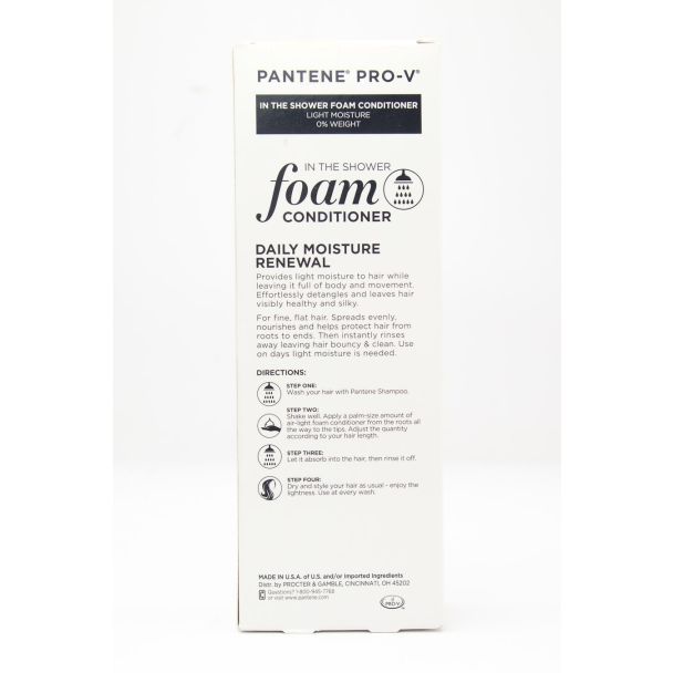 Pantene Pro-V In The Shower Foam Conditioner Daily Moisture Renewal net wt 6 oz
