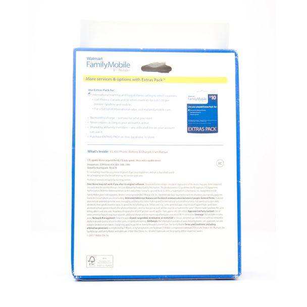 Walmart Family Mobile by T-Mobile Pre-Paid No Contract LG 450 3G Flip Phone - FOR PARTS