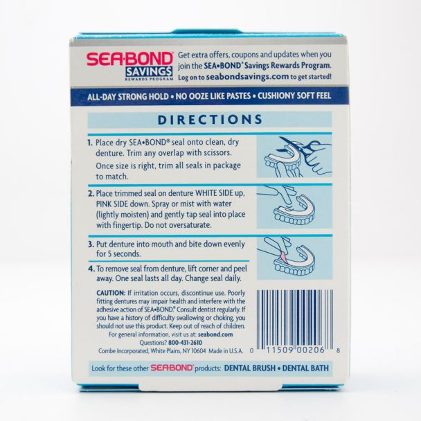 Sea-Bond Denture Adhesive Seals Original 30 Lowers
