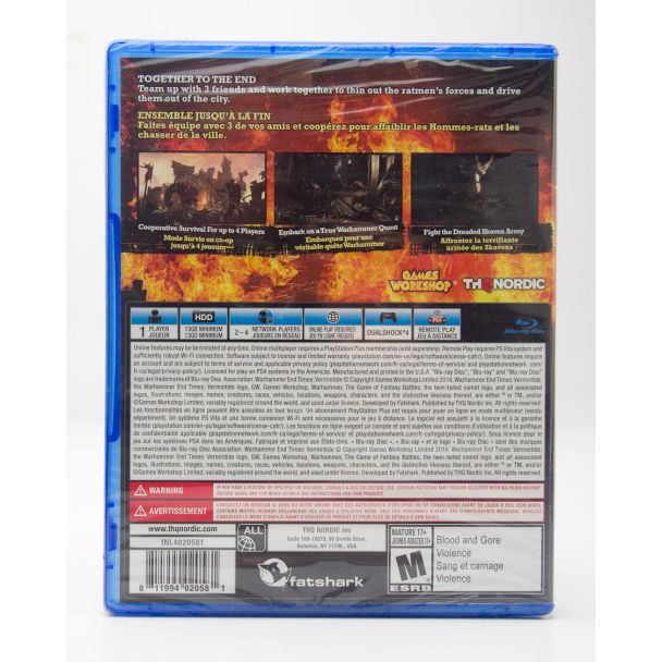Warhammer The End Times Vermintide for Sony PlayStation 4