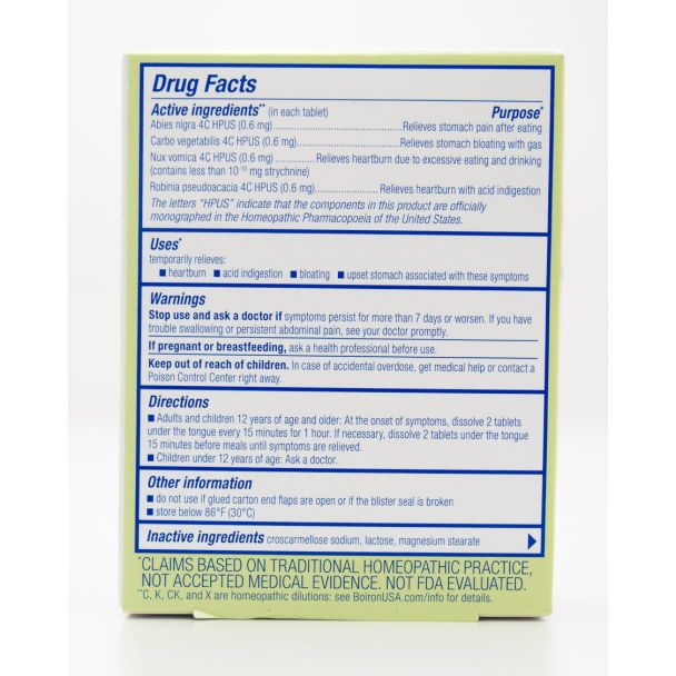 Boiron Acidil Heartburn Relief 60 Melt Away Tablets