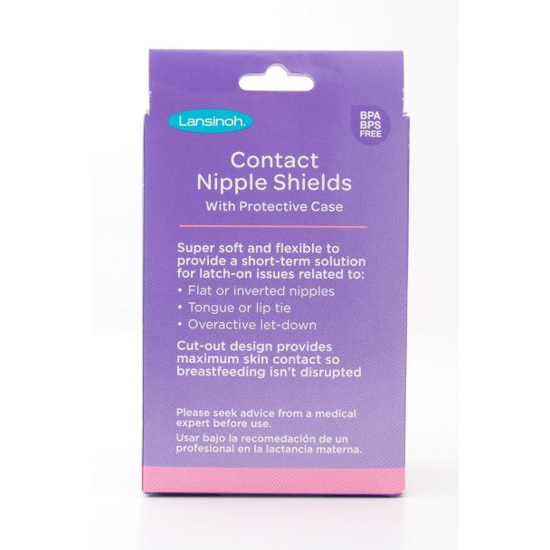 Lansinoh Contact Nipple Shields with Protective Case 2 x Size 2 (24 mm)