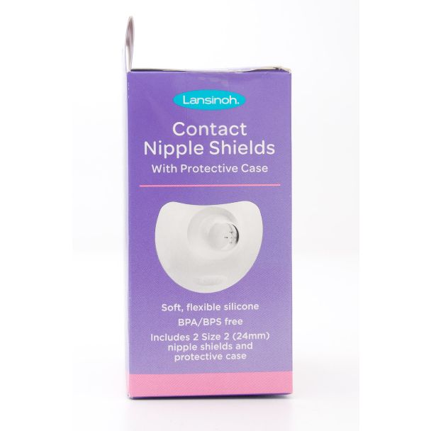 Lansinoh Contact Nipple Shields with Protective Case 2 x Size 2 (24 mm)