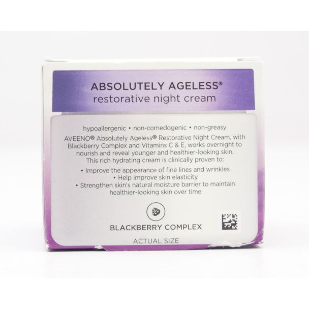 Aveeno Absolutely Ageless Restorative Night Cream Blackberry Complex net wt 1.7 oz