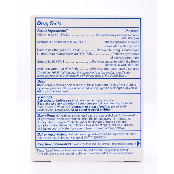 Boiron RhinAllergy 60 Quick-Dissolving Tablets