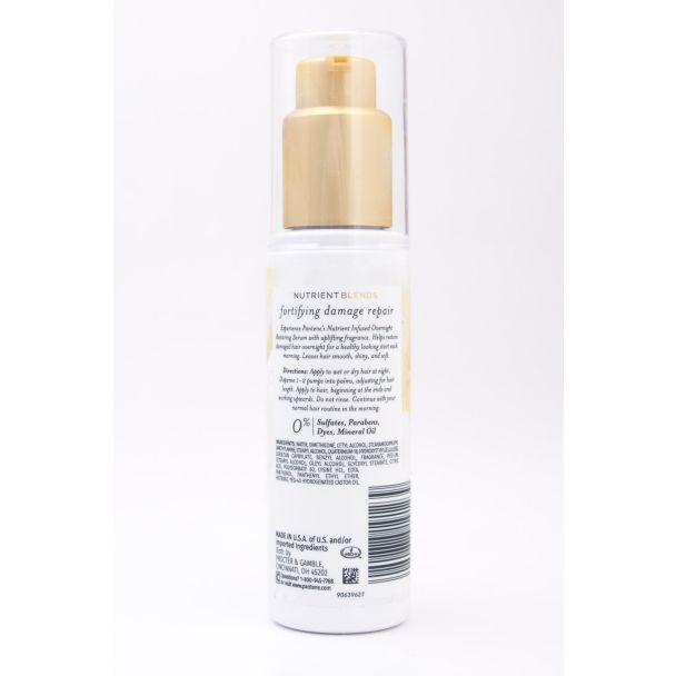 Pantene Pro-V Nutrient Blends Fortifying Damage Repair Overnight Restoring Serum 3.2 fl oz
