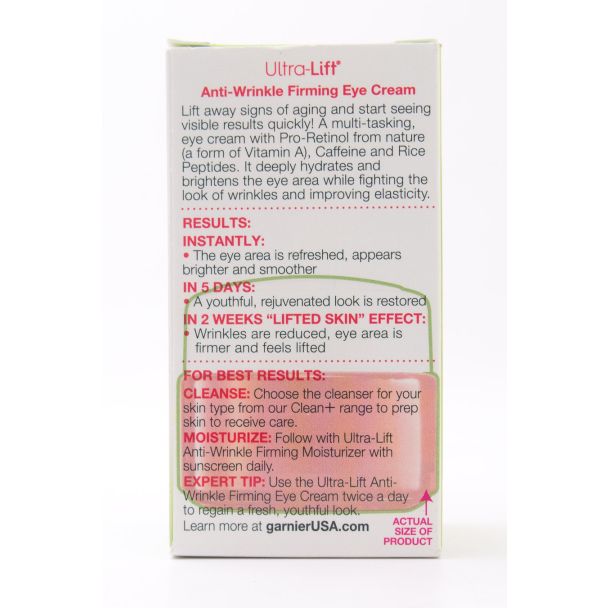Garnier SkinActive Ultra-Lift Eye Anti-Wrinkle Firming Eye Cream 0.5 fl oz