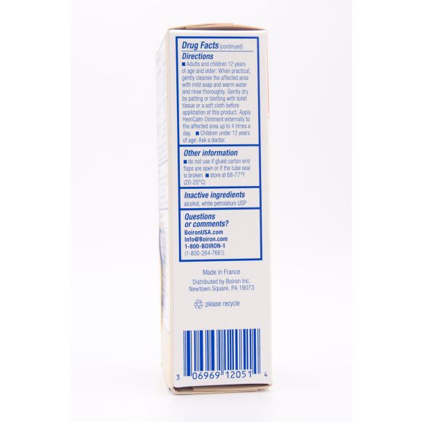 Boiron HemCalm Ointment Hemorrhoid Relief Homeopathic Medicine net wt 1 oz