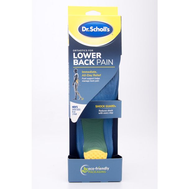 Dr. Scholl's Pain Relief Orthotics for Lower Back Pain Men's Size 8-14 1 Pair