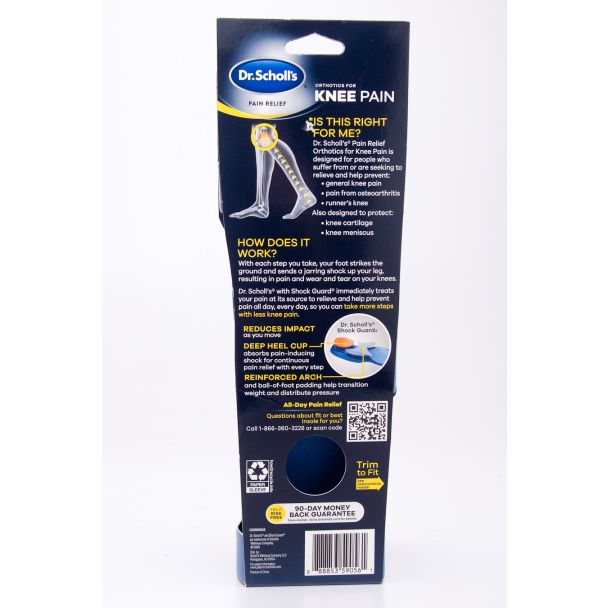 Dr. Scholl's Pain Relief Orthotics for Knee Pain Women's Size 6-10 1 Pair
