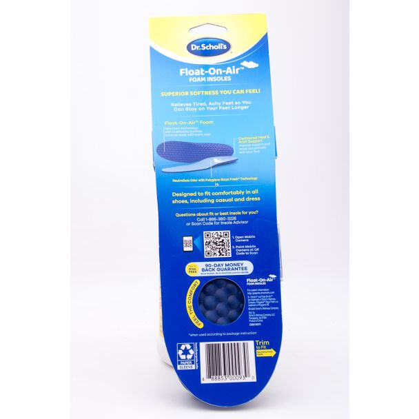 Dr. Scholl's Float-On-Air Foam Insoles Women's Size 6-10 1 Pair