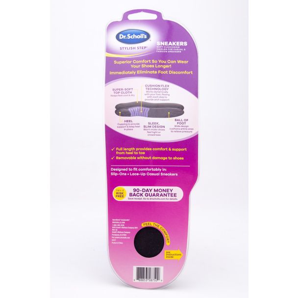 Dr. Scholl's Stylish Step Sneakers Soft Cushioning Insoles Women's Size 6-10 1 Pair