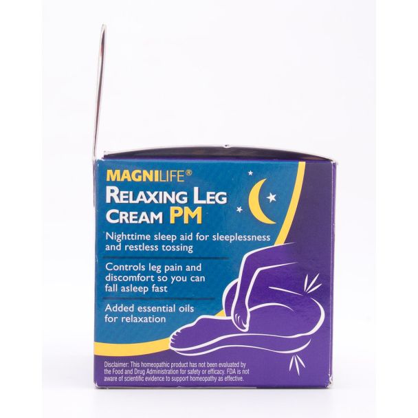 Magnilife Relaxing Leg Cream PM Pain Reliefer Nighttime Sleep Aid net wt 4 oz