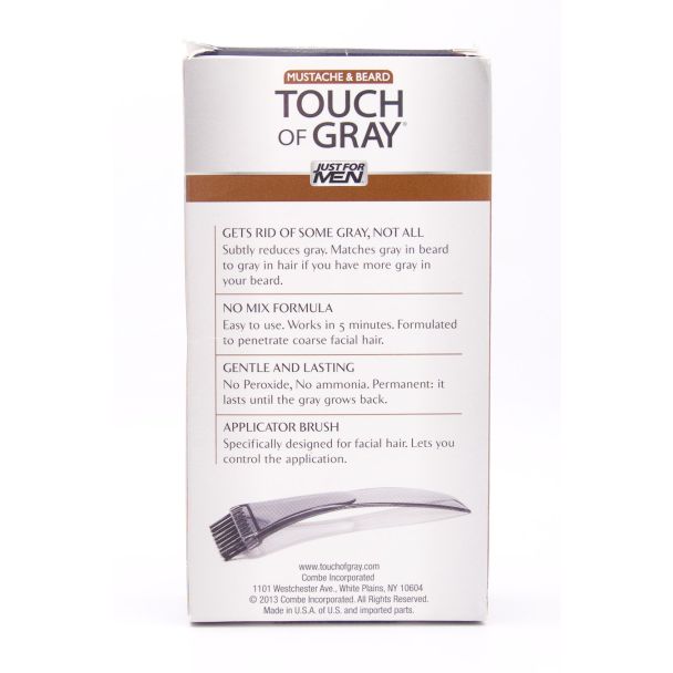 Just For Men Mustache & Beard Touch of Gray Light & Medium Brown B-25/35 Multiple Application Kit