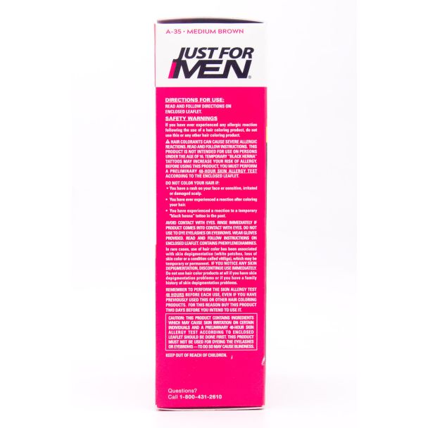 Just For Men Easy Comb-In Color A-35 Medium Brown Single Application Kit