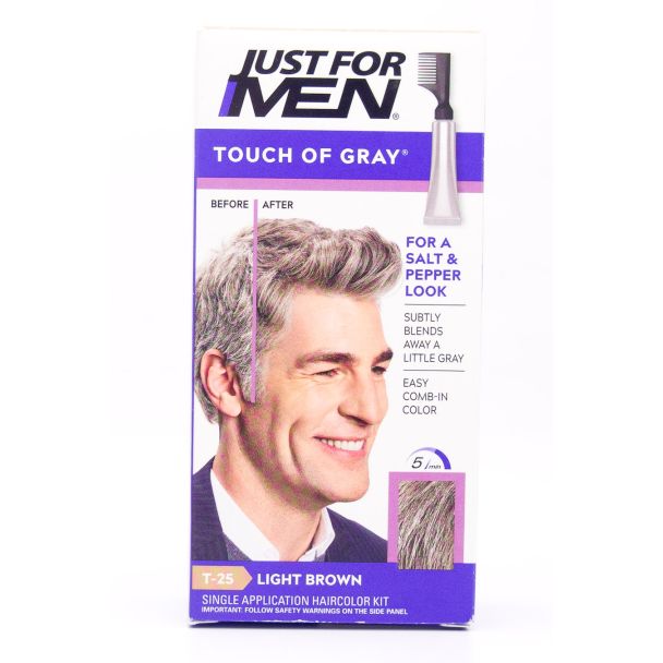 Just For Men Touch of Gray T-25 Light Brown Single Application Kit