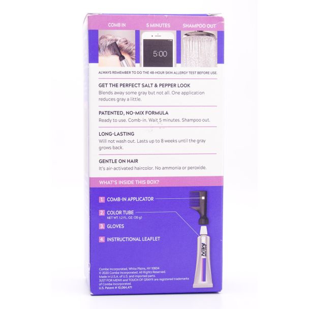 Just For Men Touch of Gray T-55 Black Hair Color Single Application Kit