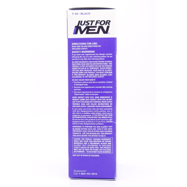 Just For Men Touch of Gray T-55 Black Hair Color Single Application Kit