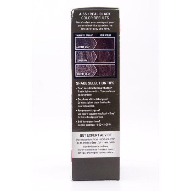 Just For Men Autostop Easy No-Mix Hair Color A-55 Real Black net wt 1.2 oz