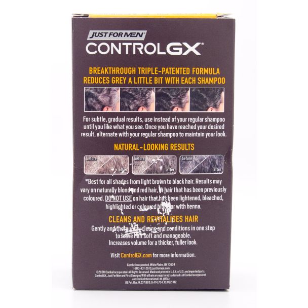 Just For Men Control GX Grey Reducing 2 in 1 Shampoo and Conditioner for Any Shade of Hair 4 fl oz