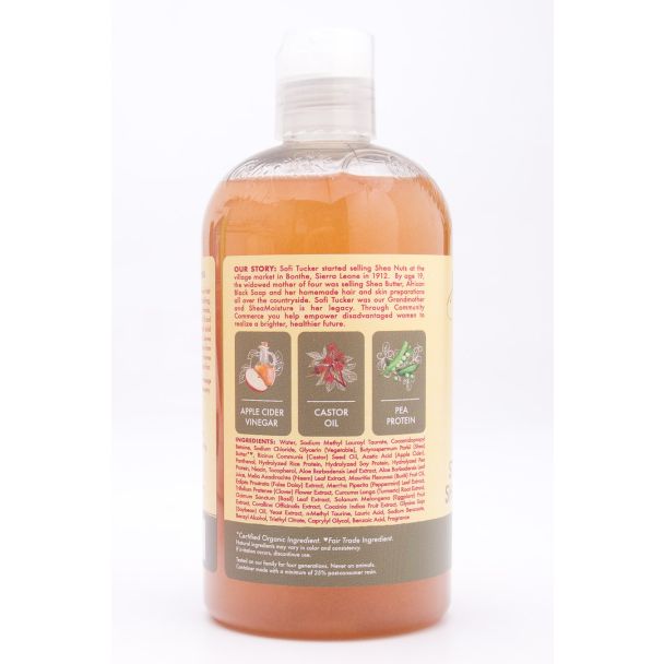 Shea Moisture Apple Cider Vinegar & Castor Oil w/ Pea Protein Strengthening & Shine Shampoo 13 fl oz