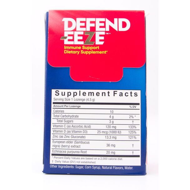 Cold-Eeze Defend-eeze Immune Support Dietary Supplement Natural Pomegranate Flavor 30 Lozenges