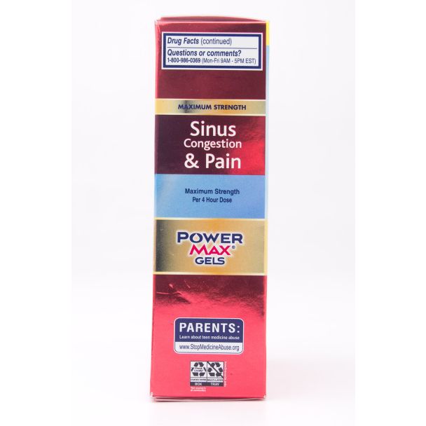 Alka-Seltzer Plus Maximum Strength Sinus Congestion & Pain PowerMax Gels 24 Liquid Gels