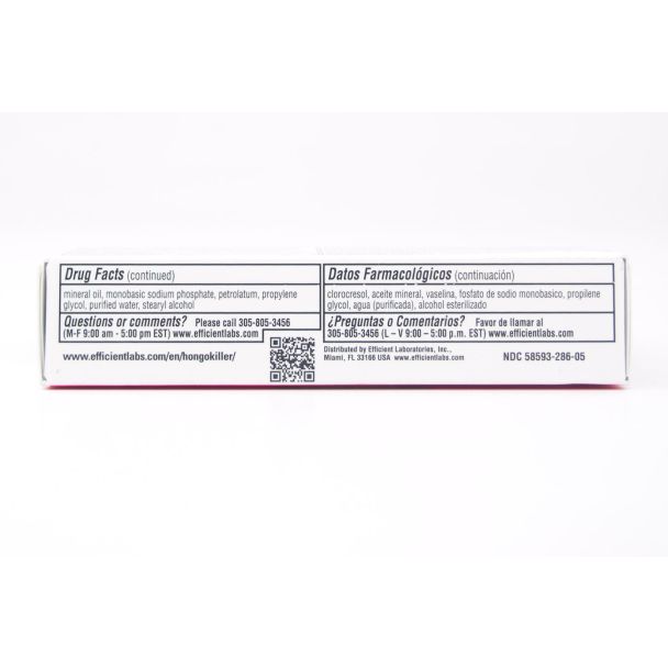 Efficient Laboratories Hongo Killer Antifungal Cream net wt 14 g (0.5 oz)