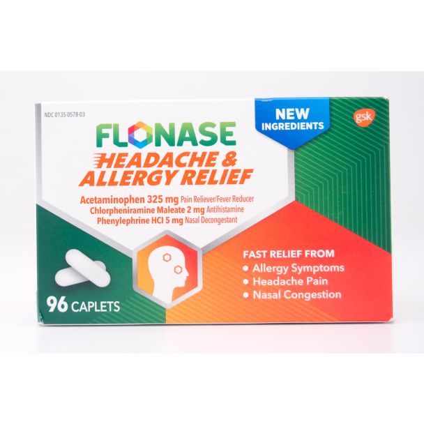 Flonase Headache & Allergy Relief 96 Caplets