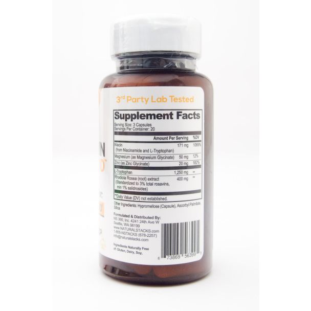 Natural Stacks Serotonin Brain Food 60 Vegan Capsules