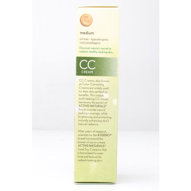 Aveeno Positively Radiant CC Cream with Sunscreen Medium Tinted Moisturizer 2.5 fl oz