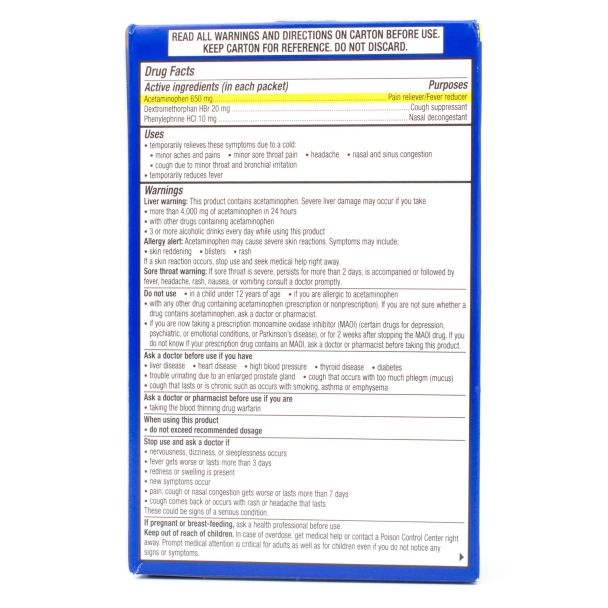 Theraflu Severe Cold Relief Daytime Formula Berry Burst 6 Packets