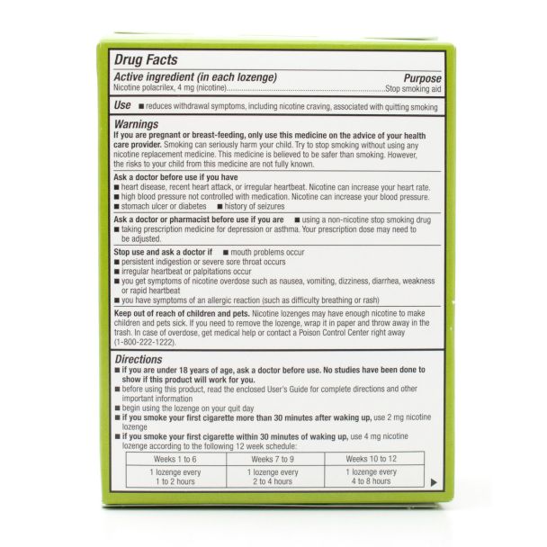 CVS Health  Sugar Free Nicotine Lozenge Citrus Mini Lozenge 4mg 81 Lozenges