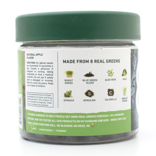 8Greens Daily Greens Apple 50 Vegan Gummies