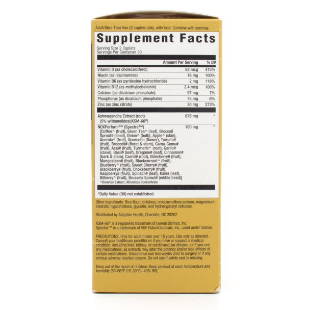 Ageless Male Max Nitric Oxide and Testosterone Booster 60 Caplets