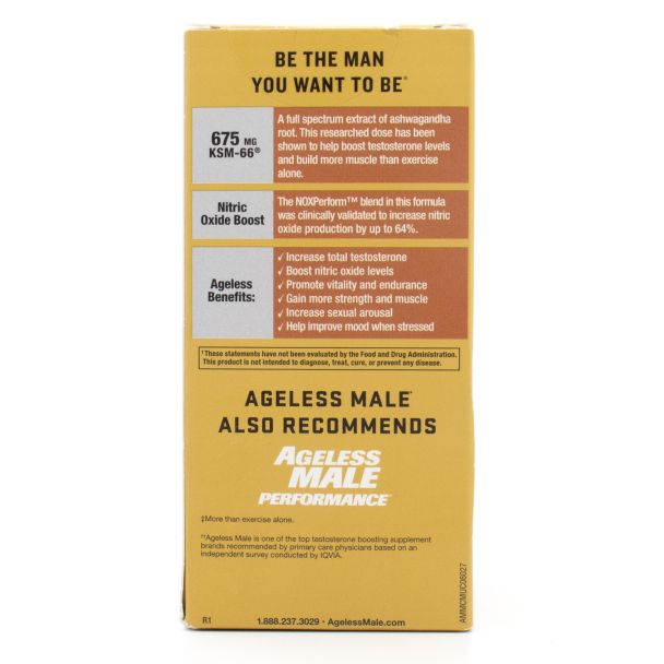 Ageless Male Max Nitric Oxide and Testosterone Booster 60 Caplets