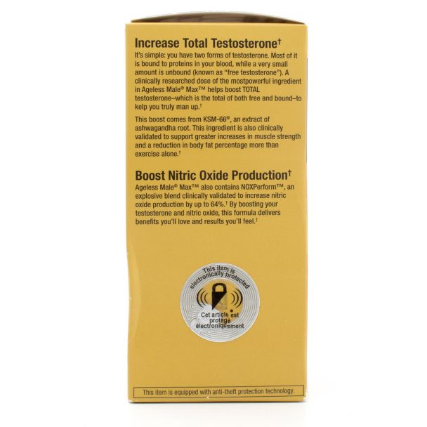 Ageless Male Max Nitric Oxide and Testosterone Booster 60 Caplets