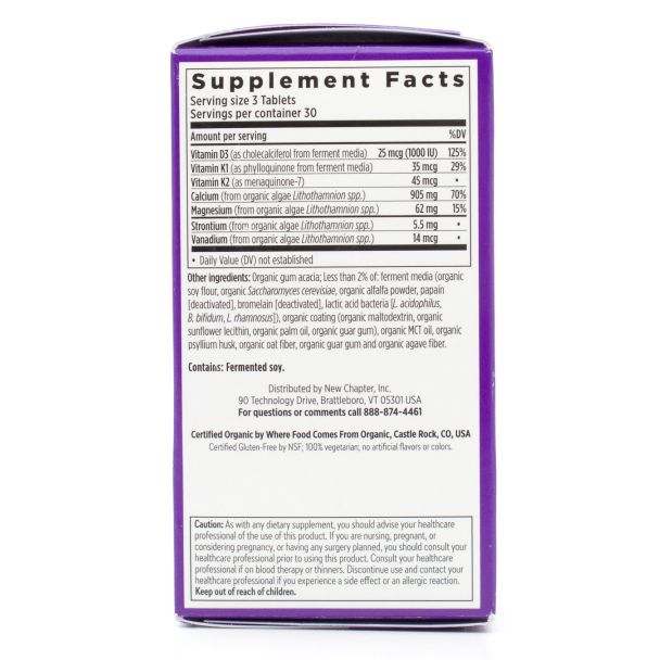 New Chapter Plant Calcium Bone Strength Take Care 90 Slim Tablets