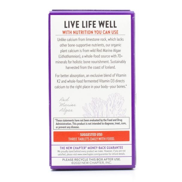 New Chapter Plant Calcium Bone Strength Take Care 90 Slim Tablets