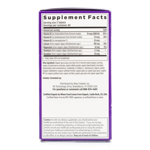 New Chapter Plant Calcium Bone Strength Take Care 120 Slim Tablets