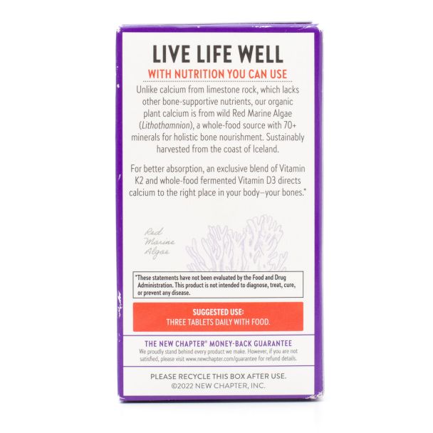 New Chapter Plant Calcium Bone Strength Take Care 120 Slim Tablets